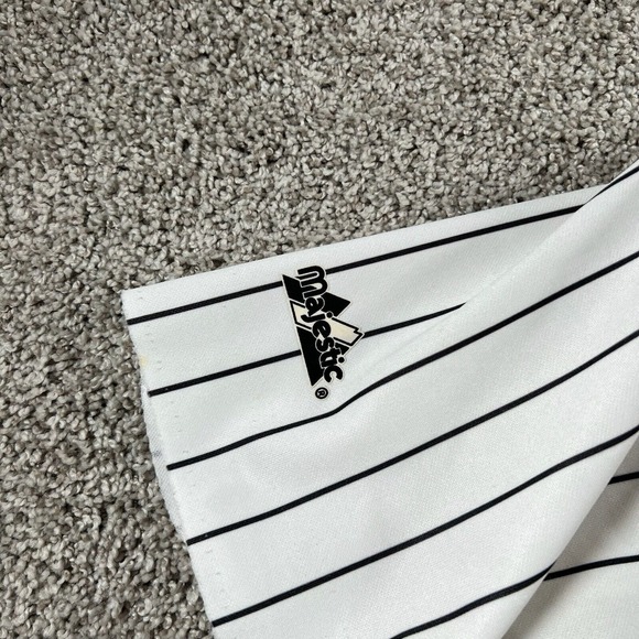Vintage‎ White Sox Jersey Majestic Mens Large Pinstripe Stitched Blank USA Made - Picture 11 of 16
